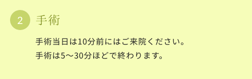 手術の流れ：2